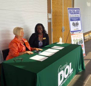 Vicki Thompson and Lori Royal, DOL Employees Offer Assistance